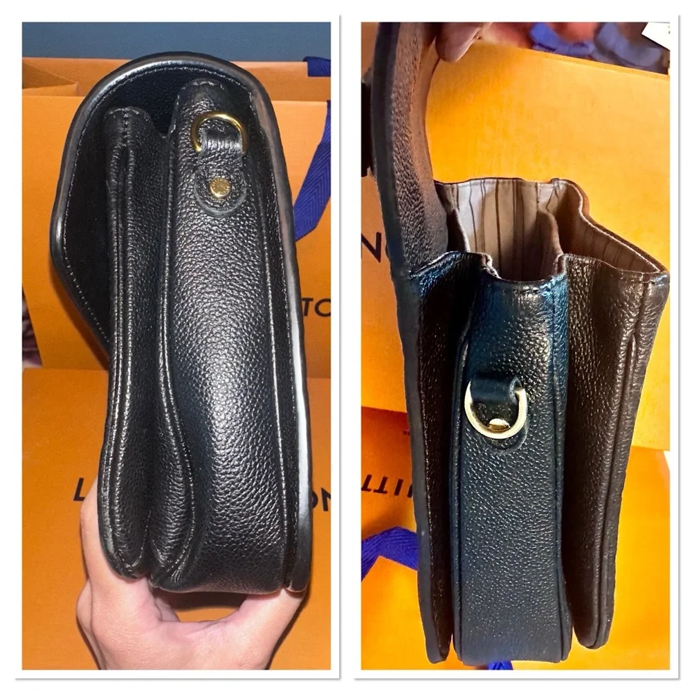 🎉 FULL COMPLETE SET! Louis Vuitton Black Empreinte Pochette Metis Crossbody - Picture 8 of 15